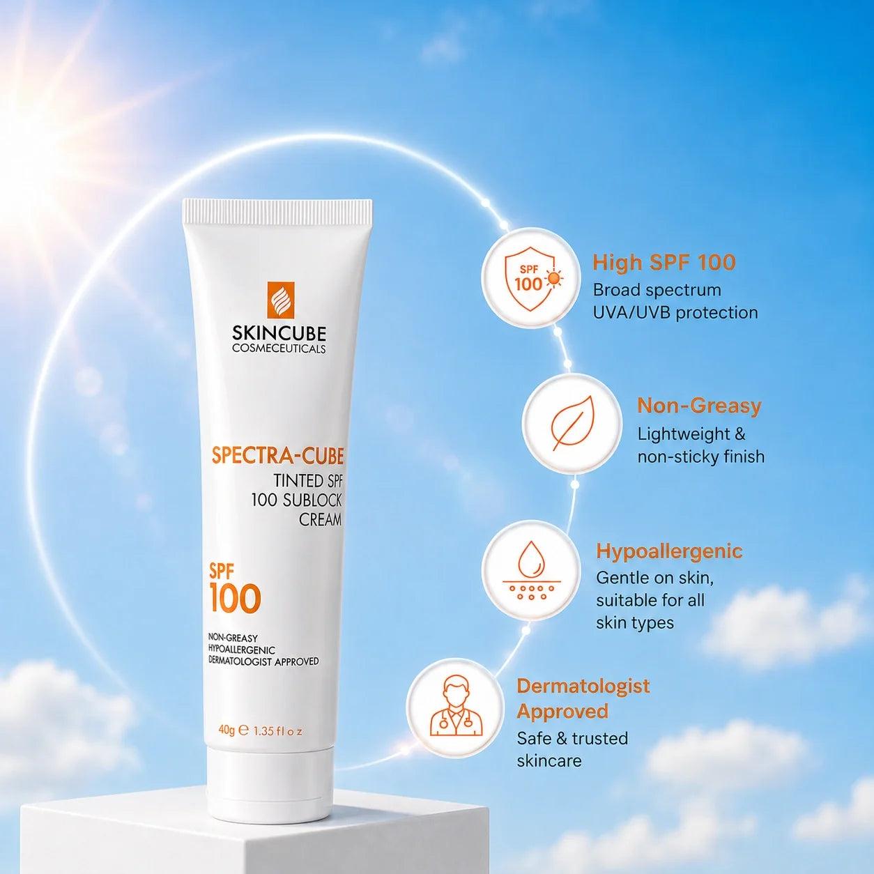 SkinCube Spectra-Cube SPF 100 Sunblock